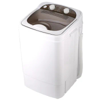 7.0kg Single Tub Single Tub Mini Washing Machine with Dehydration Semi-automatic Washing Machine Electric Stainless Steel 300W