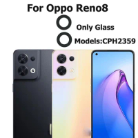 New For Oppo Reno8 Reno 8 Back Rear Camera Lens With Adhesive Sticker Replacement Parts