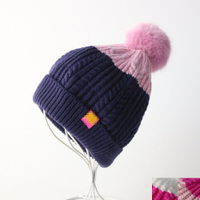 單秋冬女孩兒童帽子針織毛線加絨保暖毛球帽女童戶外滑雪帽冬1入
