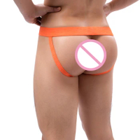 Men's Sexy Open Crotch Underwear T Back Baring Hip Harness Double Thong Boy Hollow Mini Lingerie Fetish Sissy Gay Mankini Bikini