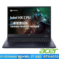 Acer 宏碁 Predator Helios PH18-71-77ZF 18吋電競筆電(i7-13700HX/RTX 4070/16+16GB/1TB/Win11)