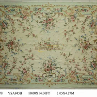 handmade aubusson carpet Tapetes De Sala Alfombra s And s 305cmx427cm 10'x 14' Beige Large Margin gc88aubYSA945B