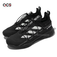 adidas 慢跑鞋 Terrex Voyager 21 Canvas 男鞋 黑 白 科技鞋帶 抽繩 運動鞋 緩震 FZ3324