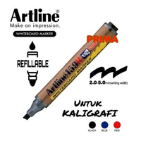 SPIDOL KALIGRAFI ARTLINE UNTUK WHITEBOARD (REFILLABLE) BISA DIISI ULANG Hitam