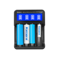 【Kamera 佳美能】18650 USB液晶4槽電池充電器(26650/21700/RCR123/3號/4號 充電電池通用 L465)