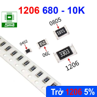 Điện Trở Dán SMD 1206 5% 50 Con/DâyGiá Trị Trong Khoảng 680 - 10k Ohm linh kiện điện tử điện trở SMD