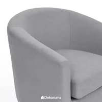 Dekoruma KARA Sofa 1 Dudukan / Sofa Ruang Tamu Minimalist / Single Seater Sofa Kain - Abu