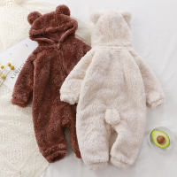 1213 ชุดจั๊มสูทเด็กข้ามพรมแดนฤดูหนาวทารกแรกเกิดอบอุ่นเสื้อผ้าปีนเขาตุ๊กตาทารกชุดนอนเสื้อคลุมหมี