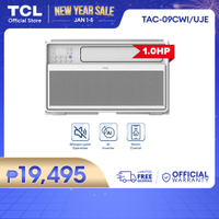 TCL 1.0 HP Inverter Aircon Window Type Smart Air-conditioner TAC-09CWI/UJE (Whisper Quiet Operation, 3-Step Easy Installation, Open Close Window, AI Inverter, Smart Control (IoT), Hydrophilic Coated Fins)