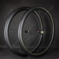 FIERCE Best Carbon-Wheelset 58mm Full Dimple Aerodynamic 700C Road-Bicycle-Carbon-Wheels Straight Pull Hubs 511/522 Novatec Road