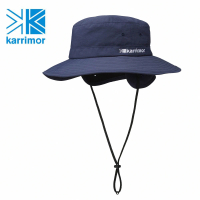 【Karrimor】日本製 原廠貨 中性 lined ear cover 保暖刷毛摺耳圓盤帽/運動/生活/旅行 海軍藍