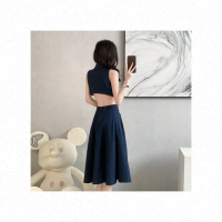 【Very Buy 非常勸敗】預購/港風歐美無袖牛仔洋裝女裝夏季鏤空露背高腰魚尾洋裝