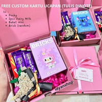 HADIAH ULANG TAHUN PINK / MINI GIFT PINK / KADO PINK / KADO SNACK BRICK / KADO VALENTINE / GIFTBOX H
