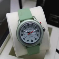 jam tangan unisex alexandre christie ac 9397 green + led button ori