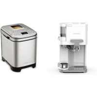 Cuisinart Bread Maker Machine, Compact and Automatic, Customizable Settings &amp; Soft Serve Ice Cream Machine- Mix