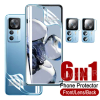 6in1 Hydrogel Protector For Xiaomi 12T Pro 12 Lite Mi 11 Ultra Screen Soft Film+Back Cover Gel Film+Lens Glass For Xiaomi12T 12