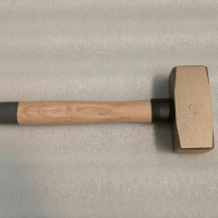 Great Price New design rubber mallet best wholesale non sparking tool beryllium copper 2.5kg sledge hammer with wood handle