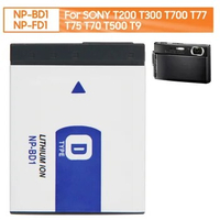 Replacement Camera Battery NP-BD1 NP-FD1 For SONY DSC-T2 TX1 T200 T300 T700 T77 T75 T70 T500 T900 T90 Digital Camera 2.4Wh