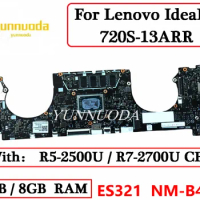 ES321 NM-B441 For Lenovo IdeaPad 720S-13ARR Laptop Motherboard With R5-2500U R7-2700U CPU 4GB 8GB RAM 100% Tested
