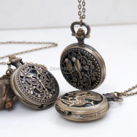 New Arrival Pocket Watch Necklace Hollowed Vintage Korean Sweater Chain Pocket Watch Student Fashion Watch