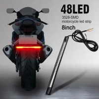 100 unids/lote Universal Flexible 18 LED motocicleta ATV freno trasero parada señal de giro tira de luz