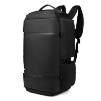 Ozuko Men Backpack Usb Charging Multifunction Laptop Outdoor Travel Portable Sports Backpack Large Capacity Backpack Shoe Bag