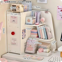 全城熱賣 - 桌面轉角收納盒置物架簡約宿舍書桌辦公室工位整理神器角落收納架白色基礎款收納櫃