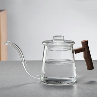 高硼硅玻璃手沖咖啡壺煮家用掛耳長嘴手沖壺細口燒水壺咖啡用具