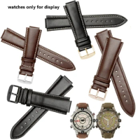 Quality genuine leather wdistband 24*16mm black brown bracelet eplacement Strap For Timex T2N739 T2N721 720
