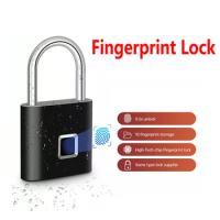 Smart Padlock Door Lock 0.1 Second Unlock Portable Anti-theft Fingerprint Lock L34 USB Rechargeable Fingerprint Lock Drawer Lock
