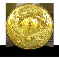 大清銀幣宣統三年長須龍洋銀元仿古錢幣黃銅幣古玩民國復古工藝品