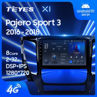 TEYES X1 For Mitsubishi Pajero Sport 3 2016 - 2018 Car Radio Multimedia Video Player Navigation GPS Android 10 No 2din 2 din DVD