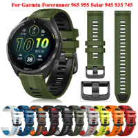Original Sports Silicone Strap For Garmin Forerunner 965 955 Solar 945 935 745 Watch Band Bracelets Belt Replacement Wristband