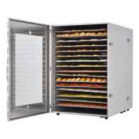16 Trays Food Dryer Commercial Food Dehydrator Machine Fruit Dehydrator Stainless Steel Vegetables Pet Meat Drying Machine