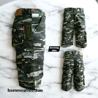 Celana Pendek Pria Loreng Doreng Army TNI Kimpul Panjang 55cm Cargo Dengan Desain Camo Variasi Warna