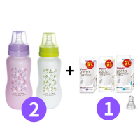 優生 真母感特護奶瓶2入(一般口徑240ML)+真母感奶嘴 一般口徑(2+1)