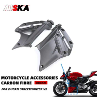 2024 Motorcycle 3K Carbon Fiber Belly Pan Inner Side Panel Lower Cover Protector Fairing For DUCATI Streetfighter V2 2021 -2023