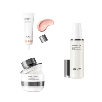 【KIKO MILANO】亮澤妝前精華飾底乳30ml+透明定妝蜜粉13.5g(蜜粉/蜜粉餅/妝前乳/飾底乳/粉底液/定妝/底妝)