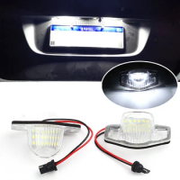 Car LED license Number Plate Light Lamp For Honda Odyssey Fit Jazz Stream Insight CR-V Vezel HR-V FR-V Accessories Indicators
