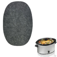 Lightweight Oval Slow Cooker Heat Resistant Mat Appliance Sliders Function Countertop Protector for 6-8 Quart Oval Slow Cooker