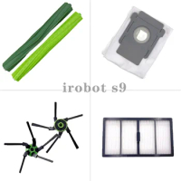 Accessories For Irobot Roomba S9 S9+ Robotic Vacuum Cleaner Main Brush Side Brush Hepa Filter Dust Bag Spare Parts Replacement