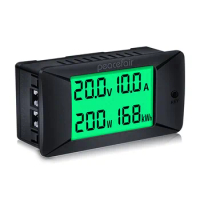 300A DC 0-300V LCD Display Digital Current Voltage Power Energy Meter Power Energy Watt Meter Ammeter Voltmeter
