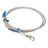 FTARR02 PT100 type 1m metal screening cable 6mm diameter hole ring head RTD temperature sensor WZPT
