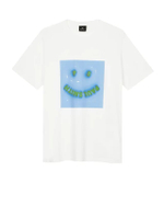 เสื้อยืดผู้ชาย MENS REG FIT T SHIRT BLOW UP HAPPY สีWHITE