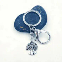 1 pcs Mushroom Clock Spoon Charm Keychain For Keys Bags Accessories Supernatural Wicca Key Chains Keyrings Decoration Gifts