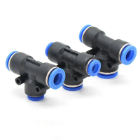 4mm 6mm 8mm 10mm 12mm (M.STOCK) Pneumatic Air Hose Plastic 3 Way Tee Quick Connectors Adapters