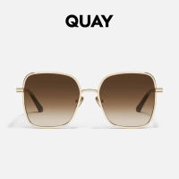 QUAY 5th Ave Sunglasses - Gold/Brown