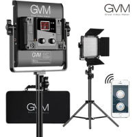 GVM Photography Video Studio Lighting GVM-480LS with WiFi Remote APP Control Fold Tripod Stand Bi-Co