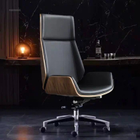 Modern Light Luxury Leather Office Chairs Office Furniture Lifting Swivel Computer Chair Comfortable Sedentary Ergonomic Chair