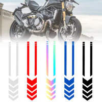 Personalized Motorcycle Mudguard Car Sticker Reflective Arrow Line Warning Sticker Electric Car Vinyl Decal Sticker Accessories